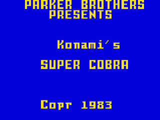 Super Cobra title screen for Intellivision